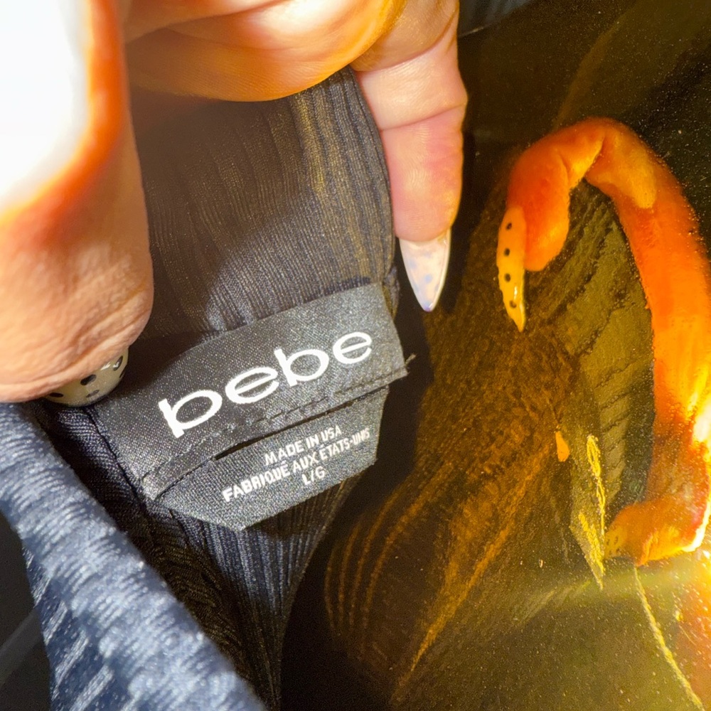 bebe Black Off-Shoulder Sweater - Picture 3 of 3